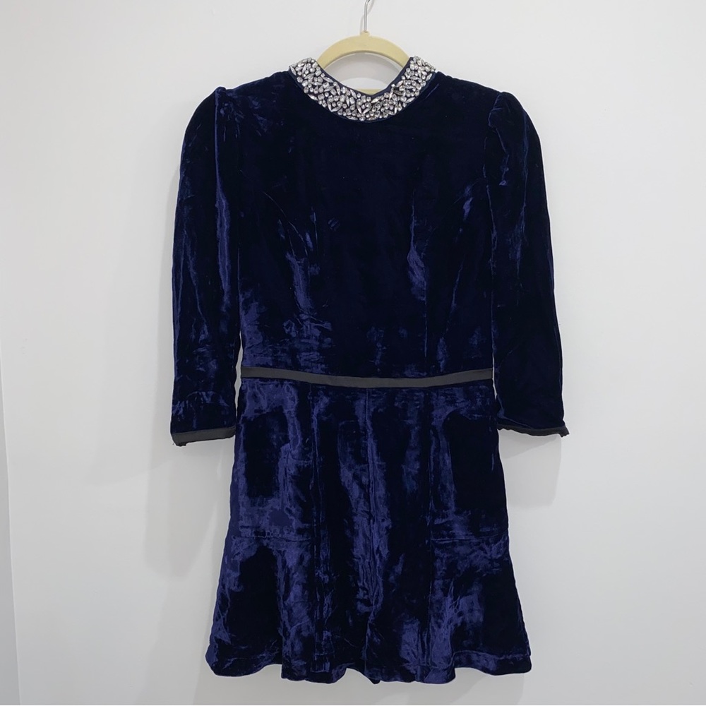 Velvet Open Back Romper - Picture 2 of 16